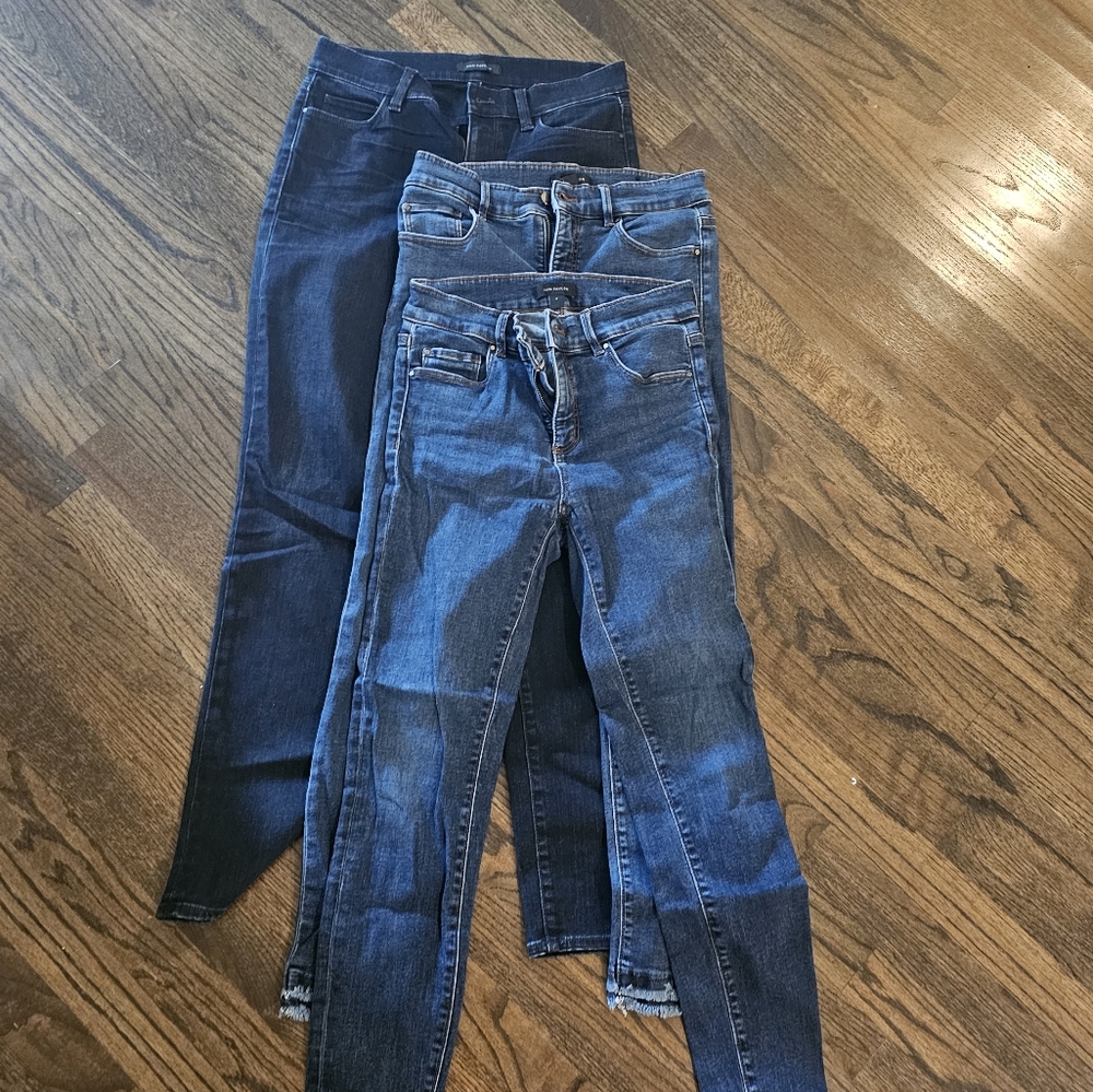 Ann Taylor Women's Jeans - Dark Blue and Medium Blue